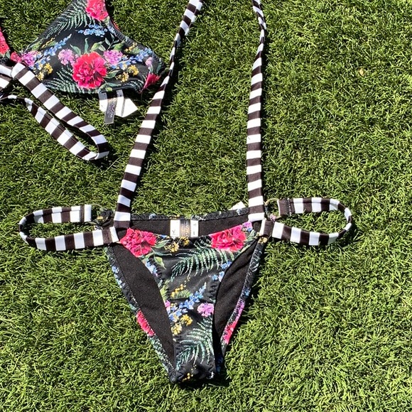 Yandy Swim Super Fun Strappy Sexy Bikini With 2 Bottom Options